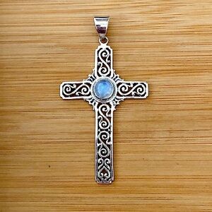 $78  Nicky Butler Estate Cross   925 India  Sterling Silver